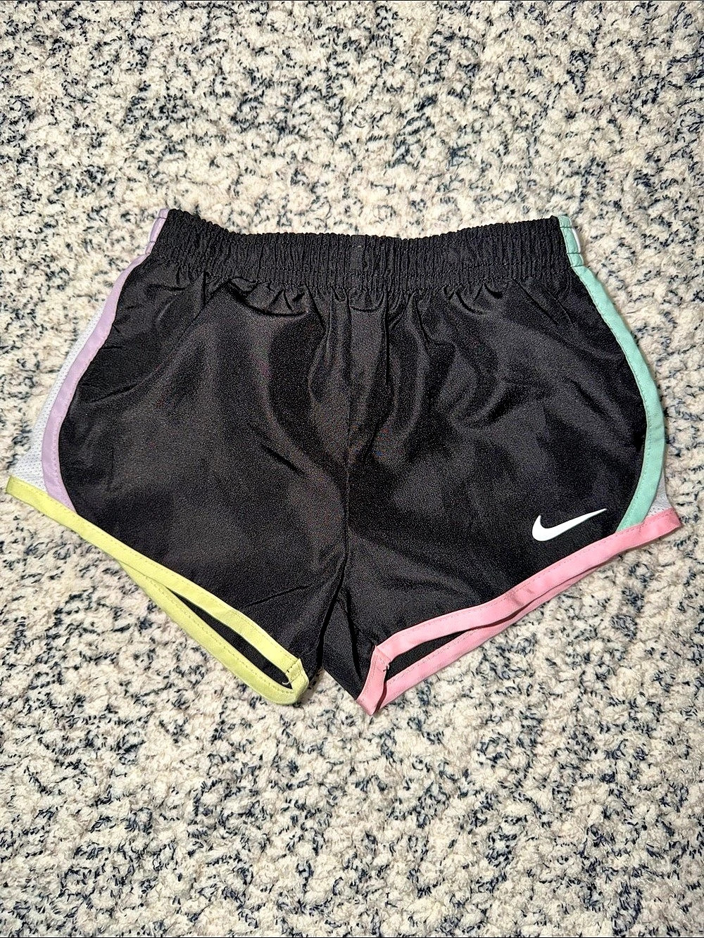 Nike Toddler Girls Dri-FIT Tempo Shorts Black & Pink 3T